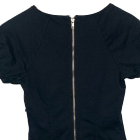 Ted Baker Black Ruffle Front Sheath Dress - Picture 7 of 10